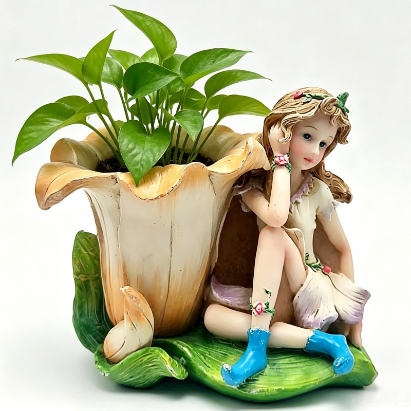 Potsticker Mold - Flor fada vaso cactus molde de