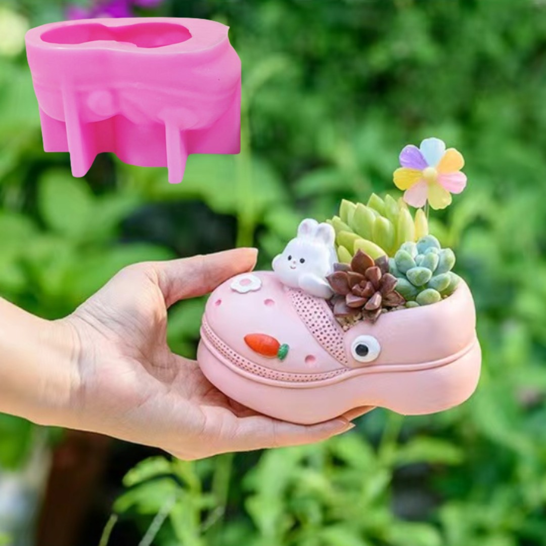 Potsticker Mold - 3D Animal Chinelos para Planta Suculenta,