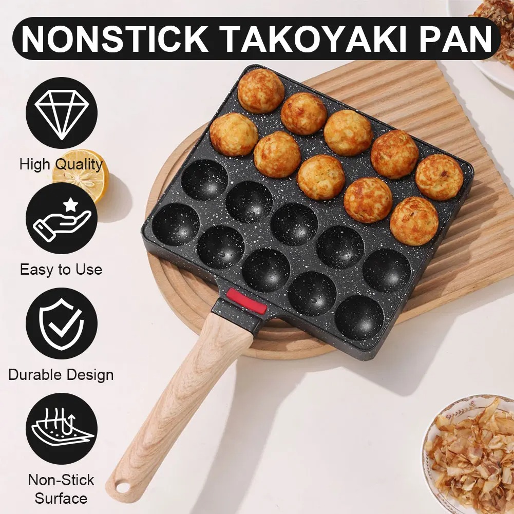 Takoyaki Grill Plate - Panela de Takoyaki com 20 Moldes,