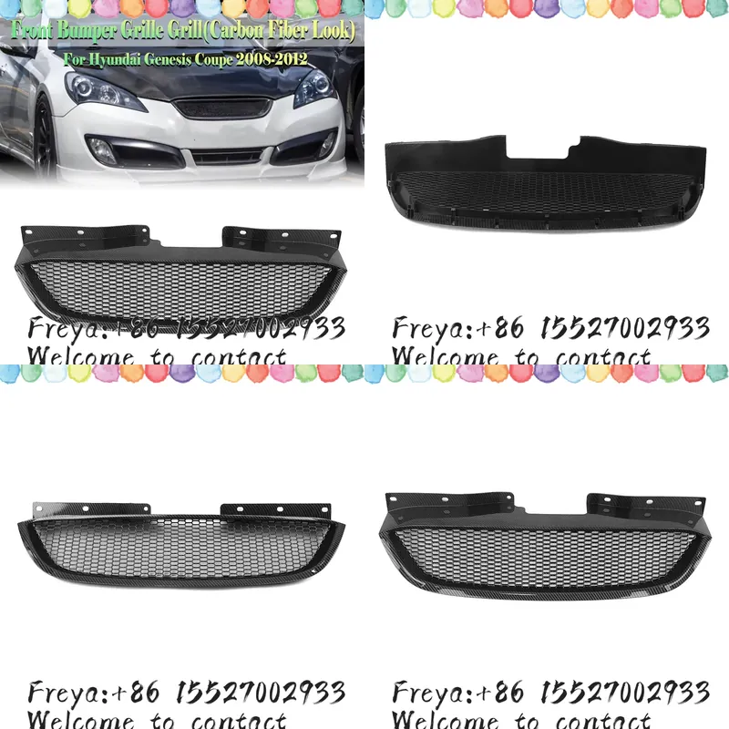 Crepe Pan Carbon - Grelha Frontal para Genesis Coupe 2008-12