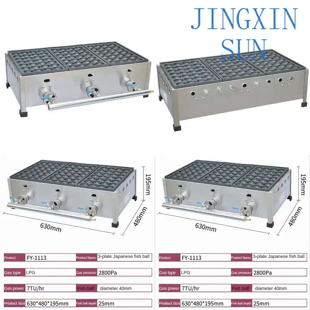 Forno a Gás FY-1113 para Uso C - Takoyaki Grill Plate avaliação e preço
